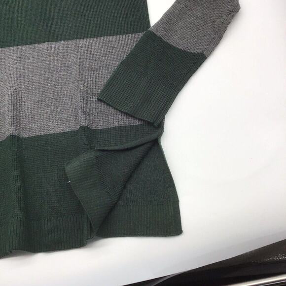 Vince Camuto Women’s 1X Colorblock Sweater Gray Green Button Shoulder NWOT - Picture 5 of 9
